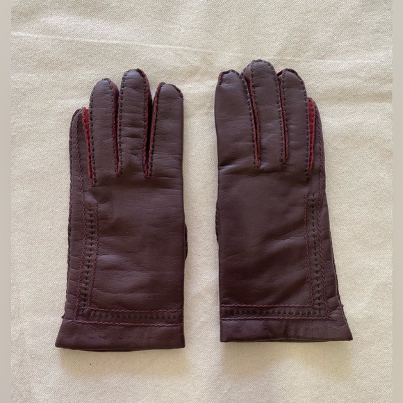 Brown Faux Leather Lined Driving Gloves 1 Long 1 Short 2 Pairs OSFM - Picture 2 of 9